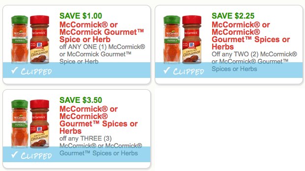 3 NEW McCormick Spices &amp; Herb Coupons - The Harris Teeter Deals