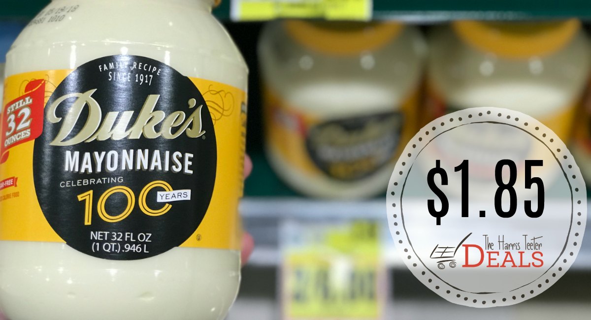 Duke's Mayonnaise 1.85 at Harris Teeter {coupon + rebate} The Harris Teeter Deals