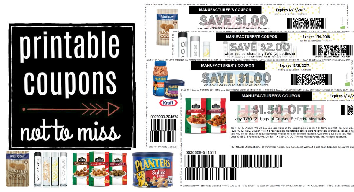 NEW Printable Coupons Cooked Perfect Meatballs, Murray Cookies, and