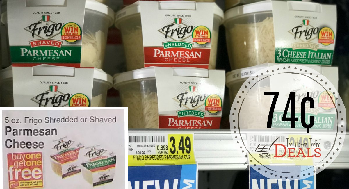 Frigo Parmesan Cheese Only 74¢ at Harris Teeter {12/20 12/26} The