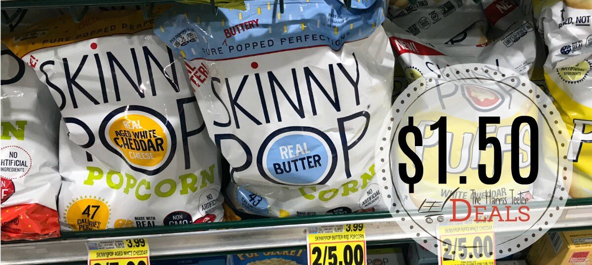 Skinny Pop Popcorn $1.50 at Harris Teeter! - The Harris Teeter Deals