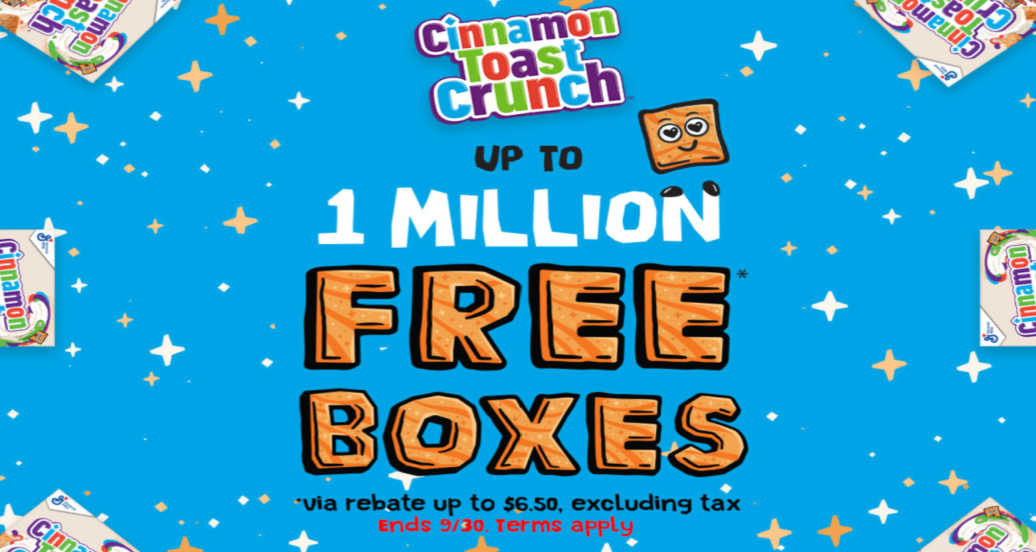 Free Box Of Cinnamon Toast Crunch Mail In Rebate The Harris Teeter 